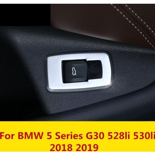 For BMW 5 Series G30 528li 530li 2018 2019 Trunk door Electric tailgate button knob switch decorative frame sticker cover trim
