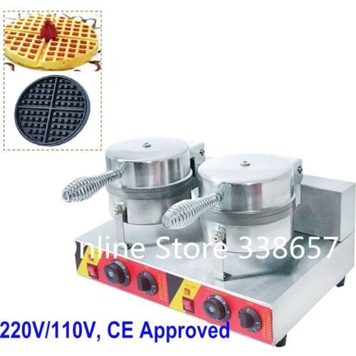 Two Head Electric Belgium Waffle Maker Machine Baker Iron 220v/110v