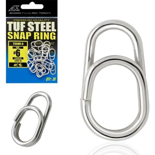 JK TSSNR 90-214LB Tuf Steel Snap Ring Solid Carp Pike Heavy Fishing Tackle Artificial Bait Lure Accessories