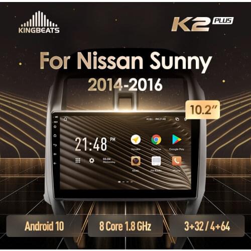 KingBeats Android 10 Octa-Core head unit HU 4G in Dash Car Radio Multimedia Video Player Navigation GPS For Nissan Sunny 2014 - 2016 no dvd 2 din Double Din Android Car Stereo 2din