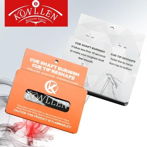 KONLLEN 2 in 1Billiard Pool Cue Shaft Burnish Cue Tip Reshape Simple to use Polisher Tip Tool Professional Billiard Accessories