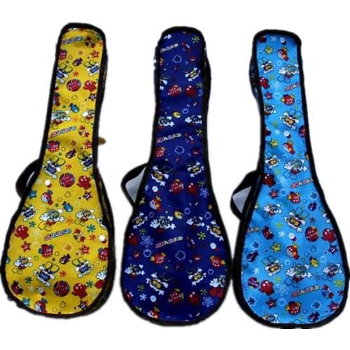 Cute cartoon 21 23 24 26 inch thin waterproof soprano concert tenor ukulele soft bag blue yellow case gig backpack creative gift