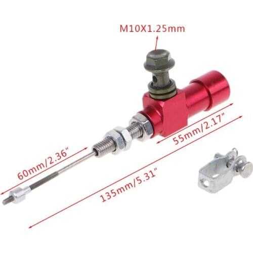 Motorcycle Hydraulic Clutch Master Cylinder Rod Brake Pump M10x1.25mm Aluminum R3MD