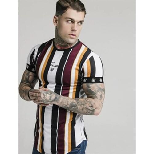 2021 new Summer SikSilk Male T Shirt Silk Silk Tshirt O-Neck Short Funny Mens Shirts T Shirts Sik Silk Men Tops Tees