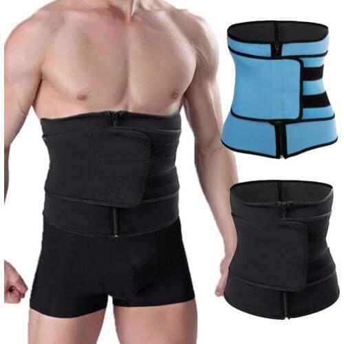 Hot sale S-3XL Waist Trainer Zipper Hook Body Shaper Men&Women Paket Plus Size Shapewear Sport Unisex Slimming Belt Men Corset