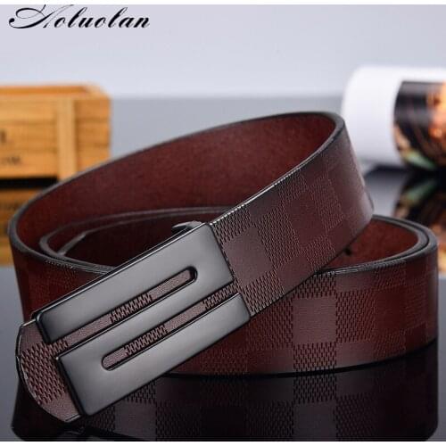 Aoluolan brand mens high-quality fashion belt, womens casual wild belt, white belt, exquisite fashion S-shaped buckle design