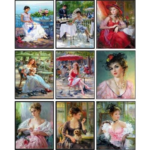 Embroidery Counted Cross Stitch Kits Needlework - Crafts 14 ct Medium Size DIY Arts Handmade Decor - Casual Girl Collection