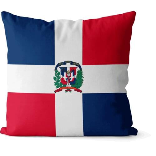 Flag of Dominican-Republic square pillowcase pure cotton linen pillowcase party home decoration sofa cushion cover 45x45cm 40x40
