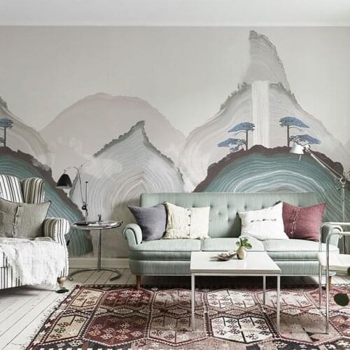 Newest 3D/8d Wall Paper Abstract Woods Pattern Paper Hand-paint Tree Wallpaper wall sticker For living room Wall covering Decor