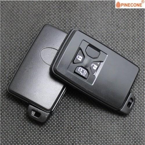 PINECONE Key Case for TOYOTA Keyless Entry Car Styling 3 Button Uncut Blade Replace Smart Car Key Fob Shell Classic Black 1 Pc