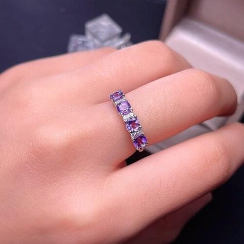 Simple and exquisite 925 Silver Amethyst Ring, special price to attract attention
