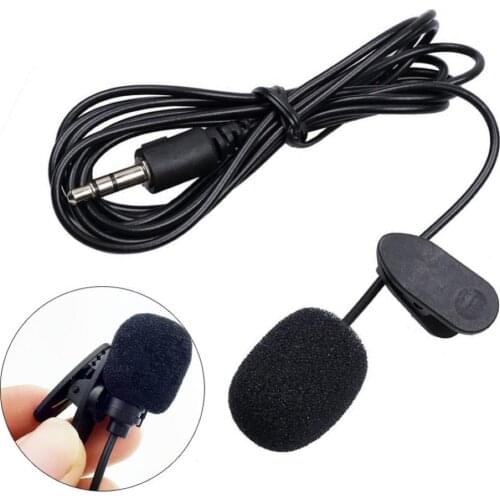 3.5mm Wired Lapel Clip Omnidirectional Microphone Lavalier Mic for Loudspeaker