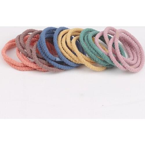 20PCS/Lot New High Elasticity Women Rubber Band Elastic Hair Bands For Girls Ponytail Holder Gums Rope For Hair