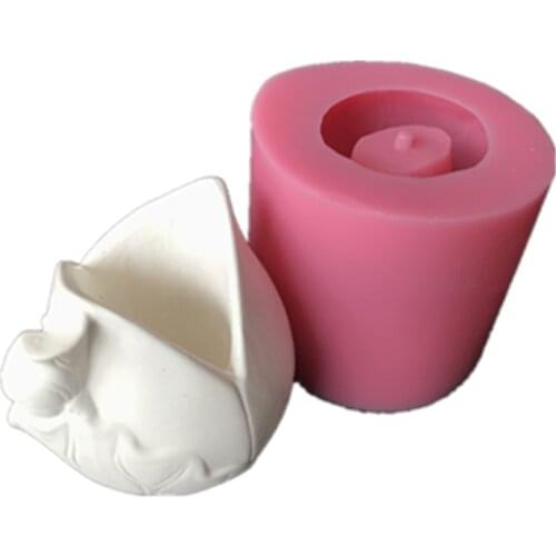 Concrete Silicone Planter Mould Creative Cement Flower Pot Making Molds Desk Decoration Craft Clay Mold