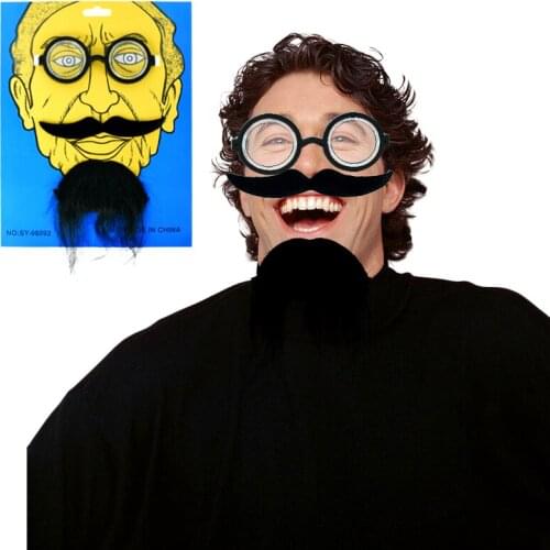 Halloween Party Funny Black Mustache Cosplay Masquerade Dress Up Fake Beard For Halloween Kids Adult Birtthday Photobooth Props