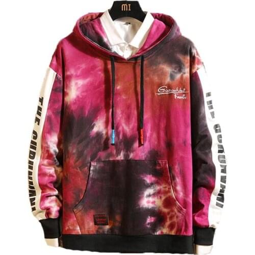 Spring Splash Ink Pullover Sweatshirts Mens Plus Size Pritned Funny Badass Hoodies Loose Casual Streetwear Pockets Hoodies Coat