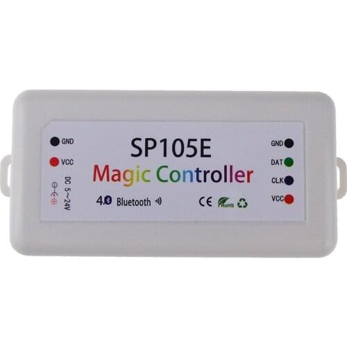 Magic Controller Bluetooth SP105E 4.0 DC5-24V 2048 Pixels for WS2811 2812 2801 6803 8806 SK6812 IC Strip Support iOs/Android APP
