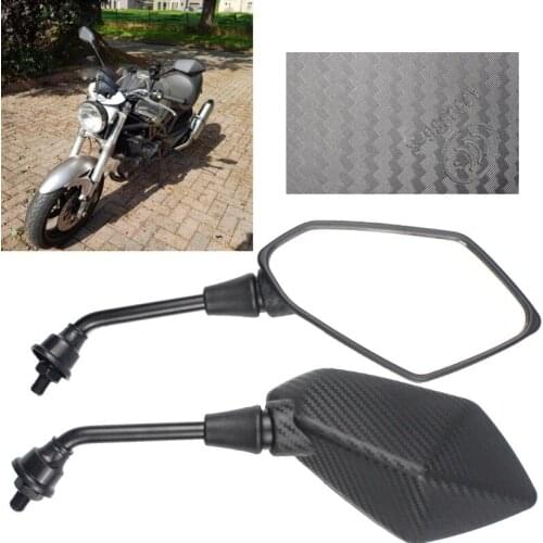 2Pcs/Pair Motorcycle Rearview Mirror Scooter E-Bike Rearview Mirrors Adjustable Handlebar Left Right Mirrors Universal
