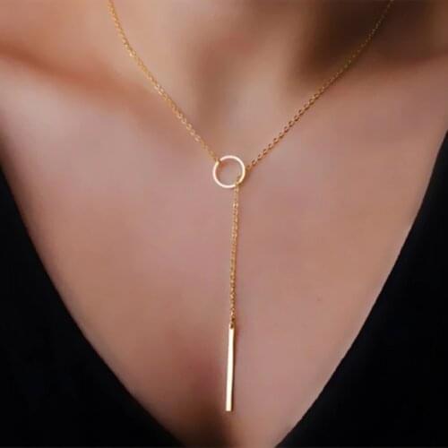 New Women Fashion Gold Color 3 Layers Chain Necklace Hollow Out Triangle Long Pendant Necklaces Jewelry Free Shipping