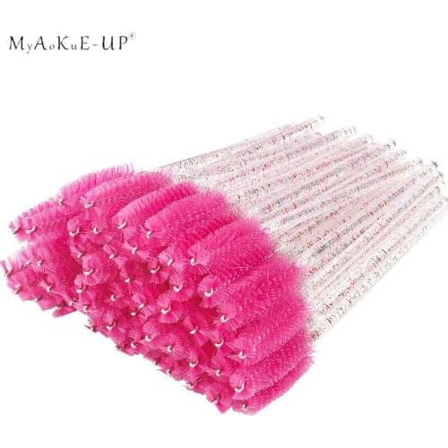 100Pcs Eyelash Extension Disposable Eyebrow brush Mascara Wand Applicator Spoolers Eye Lashes Cosmetic Brushes Set makeup tools