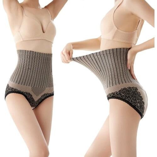 SURE YOU 2Pcs LIKE Women Seamless High Waist Training Butt Lifter Shapewear Lace Sexy Slimming Fat Burning Body Shaper Pants