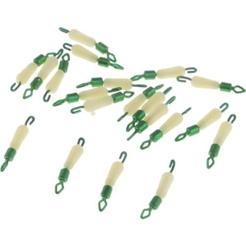 20pcs Fishing Hook and Line Connectors Swivels Fast Sub-line Clip Ring Fishing Accessories 14/15/17mm