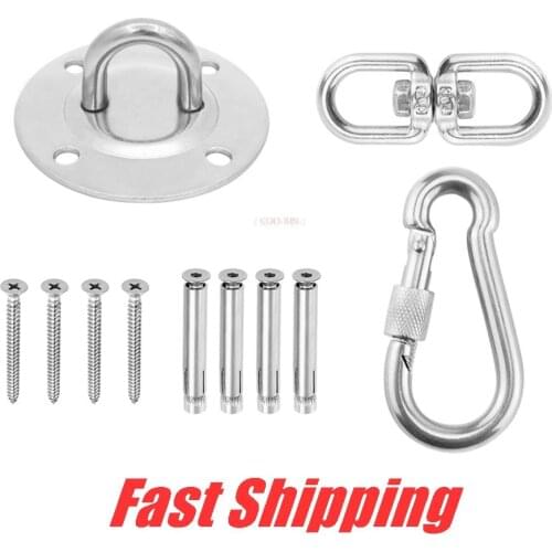 304 stainless steel Yoga Hammock Hanging Kit Swings Anchor Bracket Hook roof Sandbag fixed plate hook buckle Hardware Accessorie