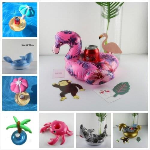 Diamond ring Floating Flamingo Cup Holder Pool Swim Ring Water Toys Party Boats Baby Pool Toys Inflatable Unicorn Drink Holders