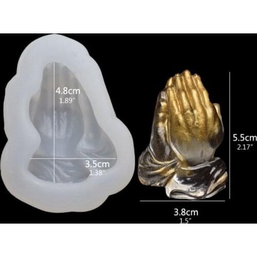 Buddhism Prayer Hand Pendant Silicone Resin Mold Buddha Bead Pendant Resin Casting Mold Jewelry Making Tools Art Crafts