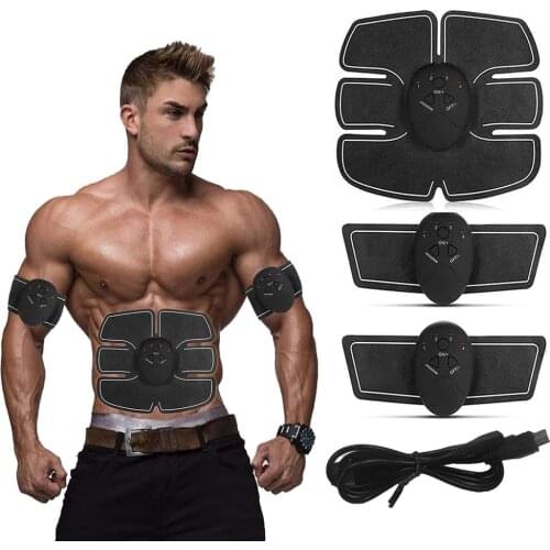EMS Hip Muscle Stimulator Abdominal Trainer Abs USB Chargable Waist Trainer Fitness Home Gym Weight Loss Body Slimming Massager