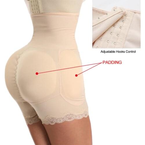 Shapewear Workout Waist Trainer Corset Butt lifter Tummy Control Plus Size Booty Lift Pulling Underwear Shaper Hip Pad Padded