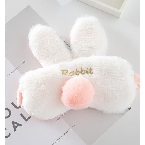 Sleeping Mask Cute Sleeping Blindfold Plush Eye Mask Night Blindfold For Sleeping Eye Cover Eye Patches Adjustable Eyemask