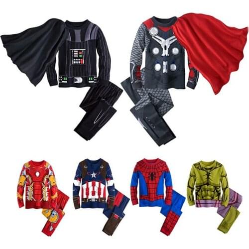 Cute boy pajamas set lovely cartoon anime stye cotton sleepwear set for 1-10yrs boys children kids underwear night clothes hot