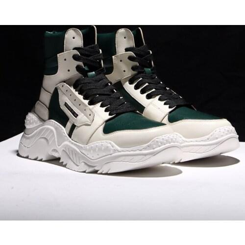 New Men Boots Ankle High Top Lace-up Casual Shoes Tooling Boots with Platform Wear Resistant Anti-skid Design safety shoes K4-94