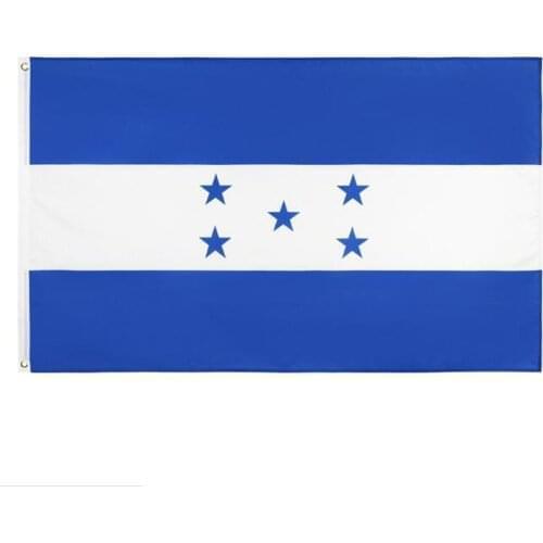 Wholesale wave República de Honduras flags Brass buttonhole 90*150cm flags Honduras Banner Fluttering flag