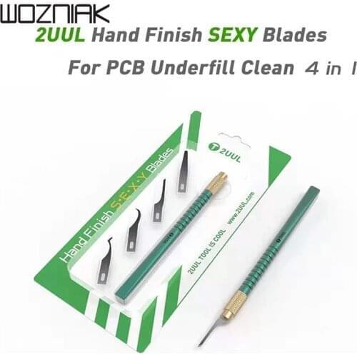2UUL 4 In 1 SEXY Blades Hand Finish For Pcb Underfill Clean Multifunctioal Motherboard BGA Chip Glue Cleaning Scraping Pry Knife