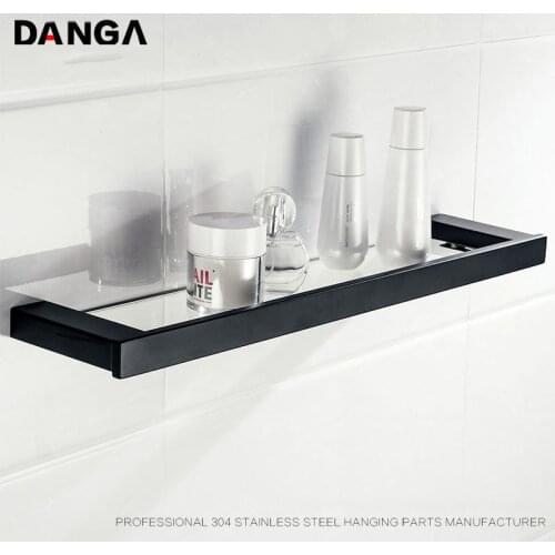 Bathroom Shelf Rack Shelves Bath Towel Holder Black Shower Storage Basket Kitchen Organizer Bathroom Accessories