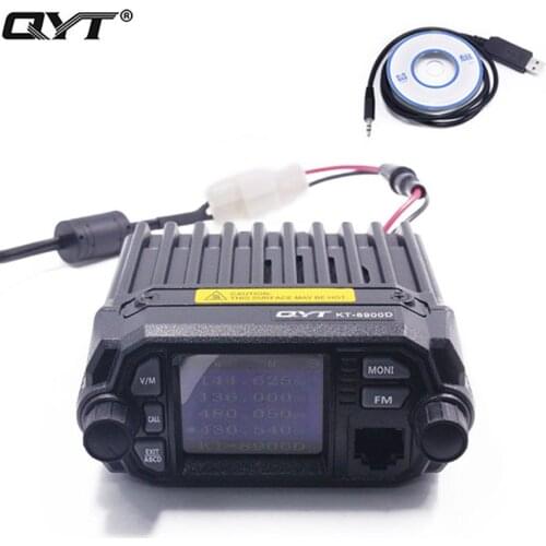 QYT KT-8900D Mini Walkie talkie KT 8900 Quad Display Upgraded of KT8900D 25W Dual band UHF/VHF Car Mobile Radio for Traveling