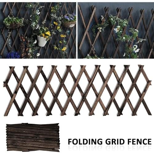 Expanding Wooden Garden Wall Fence Divider Wooden Trellis Climbing Plants Support Panel Screening Lattice Home Garden Decor