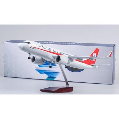 1/80 Scale 47CM Airplane Airbus A320 NEO Sichuan Airline Model LED Light & Wheel Landing Gear Diecast Resin Plane Model Toy