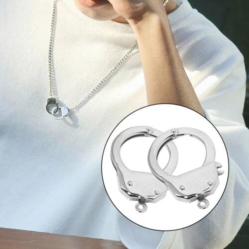 Handcuffs Clasp Stylish Bracelet Fashionable Jewelry Clasps DIY Hip Hop Accs