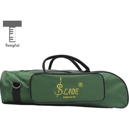 Tooyful Trumpet Bag Gig Bag Oxford Cloth For LADE Trumpet Soft Case Thicken Green