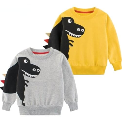 Boys Top Long Sleeve Clothes Children Boy Girl Clothing Print Cartoon Child Dinosaur Fashion Sweatshirt Spring And Autumn