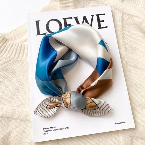 Fashion 2021 New Stripe Women Summer Beach Hot 100% Natural Real Silk Scarf Neck Scarves Shawl Bandana Hijab Pashmina Poncho