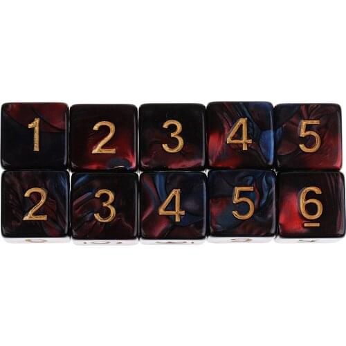10PCS 6 Sided Dice D6 Polyhedral Dice For And MTG RPG