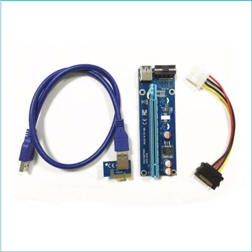 10pcs x USB 3.0 PCI-E Express 1x to 16x Extender Riser Card 4Pin Cable For Bitcoin