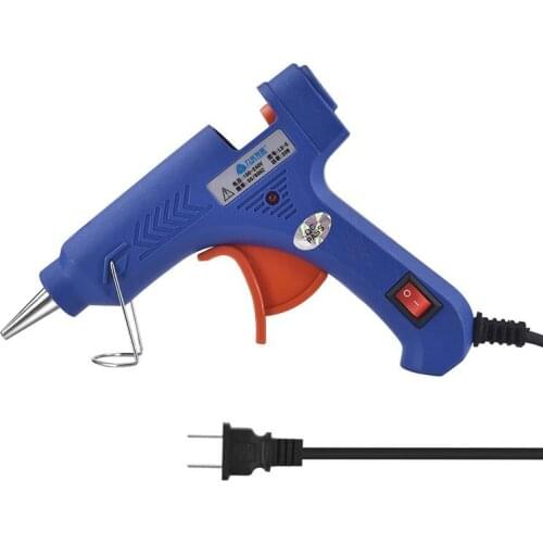 110~230V High Temp Heater Melt Hot Glue Gun 20W Repair Tool Heat Gun Blue Mini Gun With Trigger US/EU plug Repair DIY tools