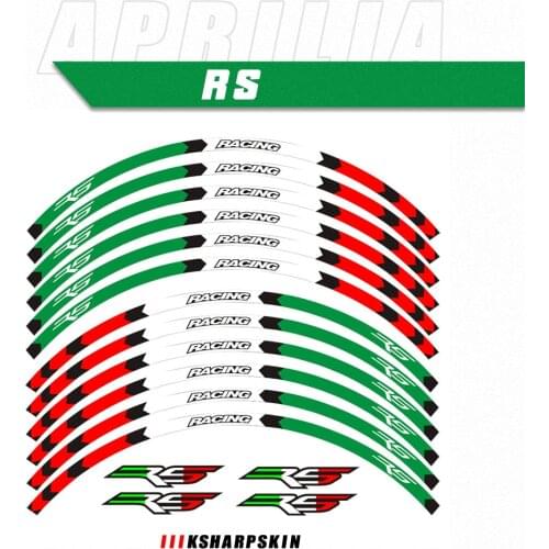 12 Strips Motorcycle Reflective decals Wheels Moto Rim Stickers decoration Styling rim sticker For Aprilia RS rs125 rs 125