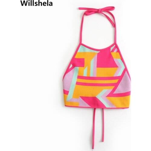 2021 Crop Top Women Backless Casual Fashion Chic Lady Halter Top Women Summer y2k Tops