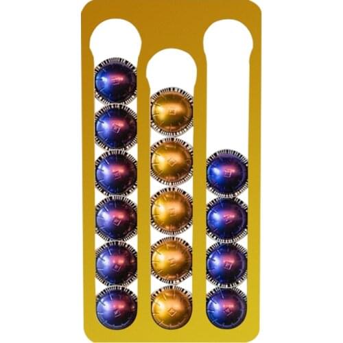 2021HOT Wall-mounted Coffee Capsule Storage Box Storage Rack Aluminum Stand Coffee Stander Coffee Capsule Storage Can Hold 17pcs